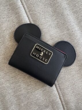 Disney Black Kids Wallet with Ear Detail